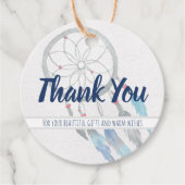 Dreamweaver Boho Baby shower Dank u wel Bedankjes Labels (Voorkant)