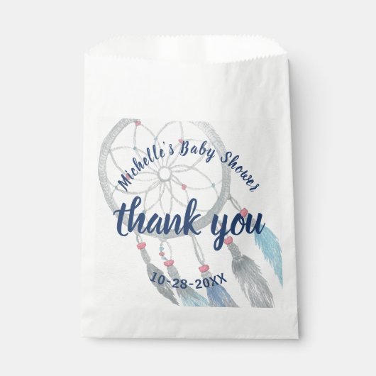  Dreamweaver Boho Baby shower Dank u wel Bedankzakje (Voorkant)
