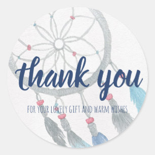 Dreamweaver Boho Baby shower Dank u wel Ronde Sticker
