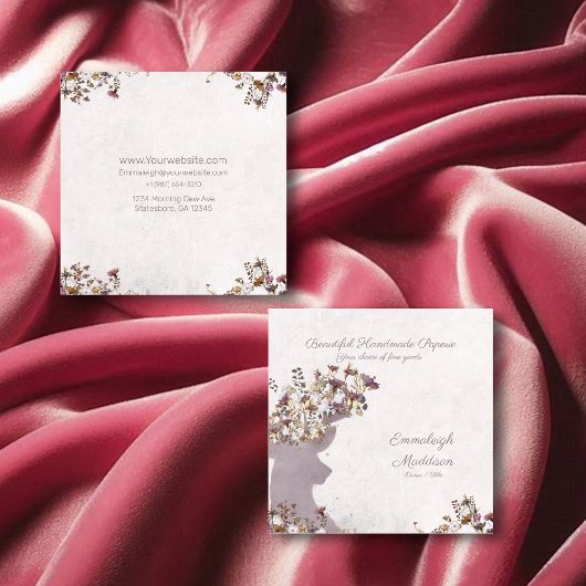 Dreamweaver Boho Chic Deer Monogram Calling Card Contactkaartje