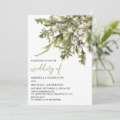 Dreamweaver Boho Waterverf Winter Wedding Kaart (Staand voorkant)