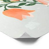 "Dreamweaver Bunny" Cute Pink Rabbit Floral Art Poster (Hoek)