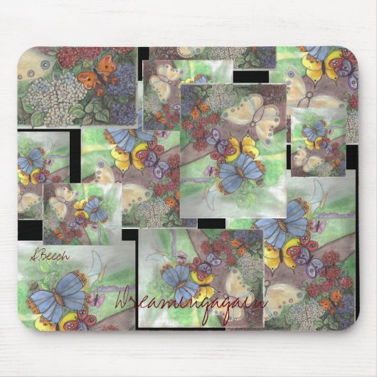Dreamweaver Butterflies Mousepad Muismat (Voorkant)
