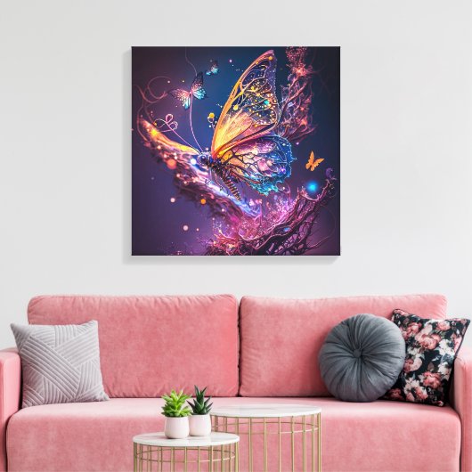 Dreamweaver Butterfly Canvas Afdrukken (Insitu (Woonkamer))