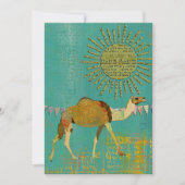 Dreamweaver Camel Baby shower Sunshine Blauwgroen  Kaart (Voorkant)