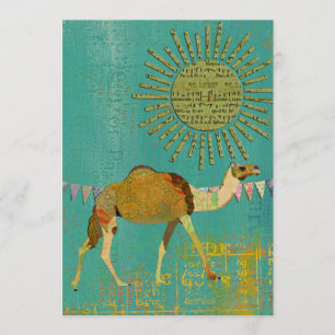 Dreamweaver Camel Baby shower Sunshine Blauwgroen  Kaart