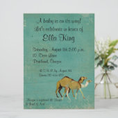 Dreamweaver Camels Baby Uitnodiging (Staand voorkant)