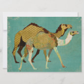 Dreamweaver Camels Baby Uitnodiging (Achterkant)