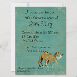 Dreamweaver Camels Baby Uitnodiging