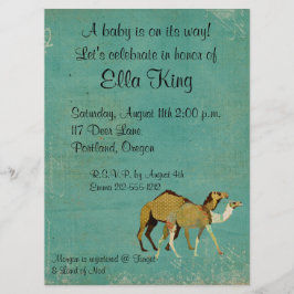Dreamweaver Camels Baby Uitnodiging
