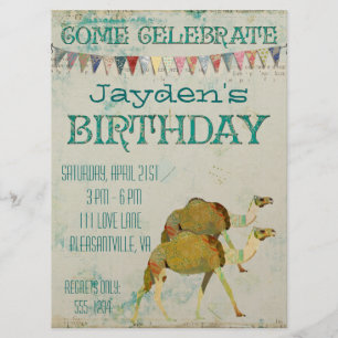 Dreamweaver Camels Birthday Uitnodiging