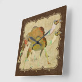 Dreamweaver Camels Clock Vierkante Klok (Hoek)