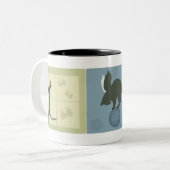 Dreamweaver Cats Tweekleurige Koffiemok (Voorkant links)