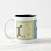 Dreamweaver Cats Tweekleurige Koffiemok (Links)