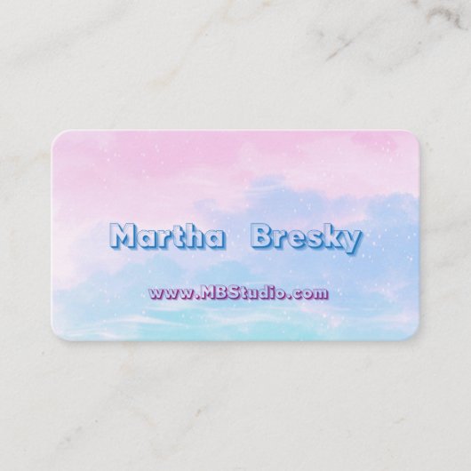 Dreamweaver Clouds Studio Visitekaartjes in afgero (Voorkant)