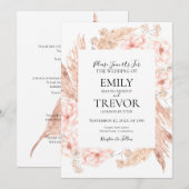 Dreamweaver Cream Earthy-huwelijksuitnodigingsdeta (Voorkant / Achterkant)