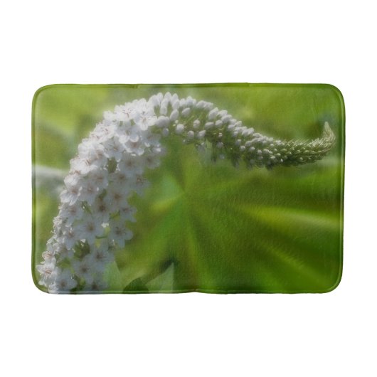 Dreamweaver Curling White Flower Badmat (Voorkant)