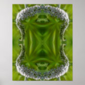 Dreamweaver Curling White Wildflower Abstract Poster (Voorkant)