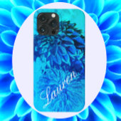 Dreamweaver Dahlia Delight in Beauful Blues Case-Mate iPhone Case