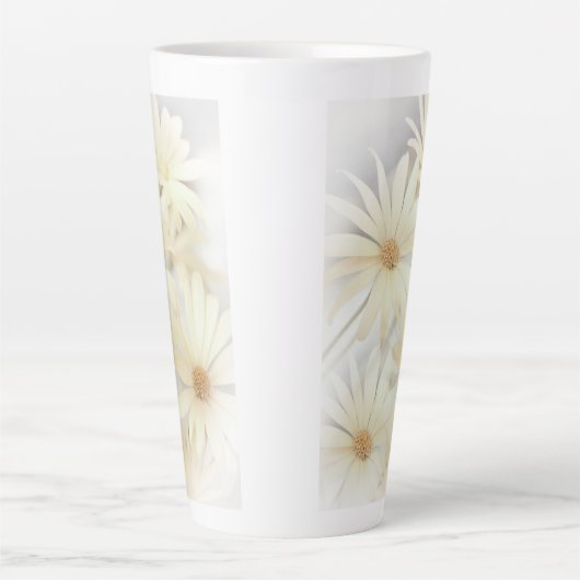 Dreamweaver Daisies 2 Latte Mok (Voorkant)