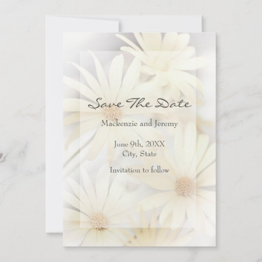 'Dreamweaver Daisies 2' slaat de datum op Save The Date (Voorkant)