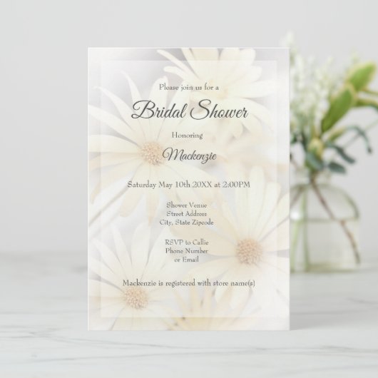 Dreamweaver Daisies 2 Uitnodiging (Staand voorkant)