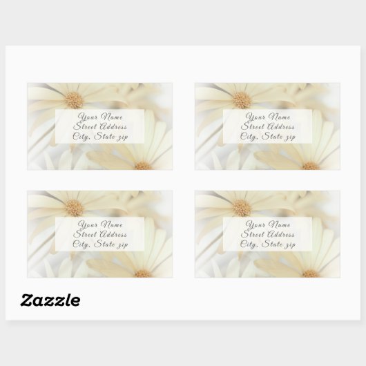 'Dreamweaver Daisies'-label Rechthoekige Sticker (Vel)
