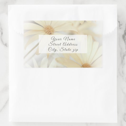 'Dreamweaver Daisies'-label Rechthoekige Sticker (Tas)