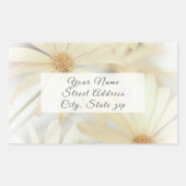 'Dreamweaver Daisies'-label Rechthoekige Sticker (Voorkant)