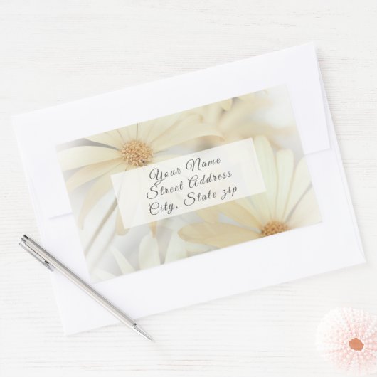 'Dreamweaver Daisies'-label Rechthoekige Sticker (Envelop)