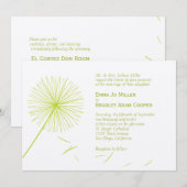 Dreamweaver Dandelion Wedding Invitation - Meadow  Kaart (Voorkant / Achterkant)