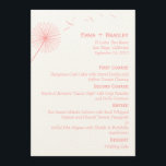 Dreamweaver Dandelion Wedding Menu Card - Roos Roz<br><div class="desc">Bedenk de schoonheid van de natuur met dit onweerstaanbaar delicate collectie van de Dandelion-bruiloft. Ideaal voor lente- of zomerbruiloften. Ook beschikbaar in andere kleuren. Overeenkomende onderdelen zijn beschikbaar op berryberrynice.com</div>