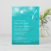 Dreamweaver Dragonfly Turquoise Wedding Kaart (Staand voorkant)