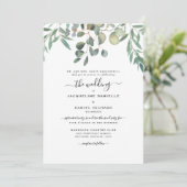 Dreamweaver Eucalyptus Foliage Simply Modern Weddi Kaart (Staand voorkant)