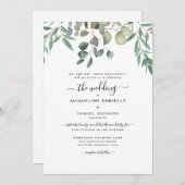 Dreamweaver Eucalyptus Foliage Simply Modern Weddi Kaart (Voorkant / Achterkant)