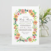 Dreamweaver Floral Baby shower Kaart (Staand voorkant)