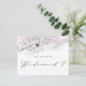Dreamweaver Floral | Briefkaart van Bridesmaid (Staand voorkant)
