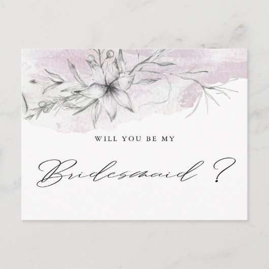 Dreamweaver Floral | Briefkaart van Bridesmaid (Voorkant)