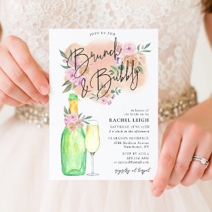 Dreamweaver Floral Brunch en Bubble Vrijgezellenfe Kaart