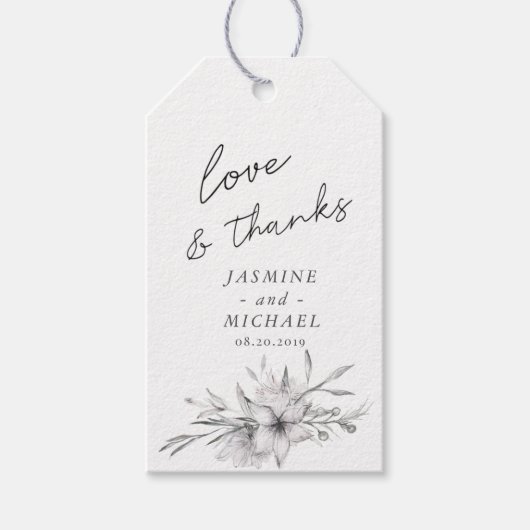 Dreamweaver Floral | Label voor weddenschap met fo Cadeaulabel (Voorkant)