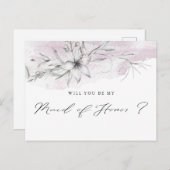 Dreamweaver Floral | Maid of Honor Briefkaart (Voorkant / Achterkant)