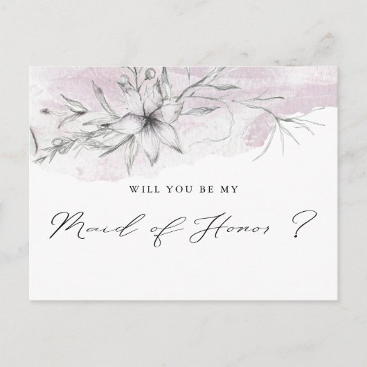 Dreamweaver Floral | Maid of Honor Briefkaart (Voorkant)