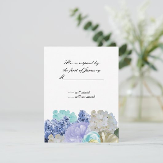 Dreamweaver Floral Reply Kaart (Staand voorkant)