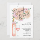 Dreamweaver Floral Rosé Bridal Brunch Uitnodiging (Voorkant)