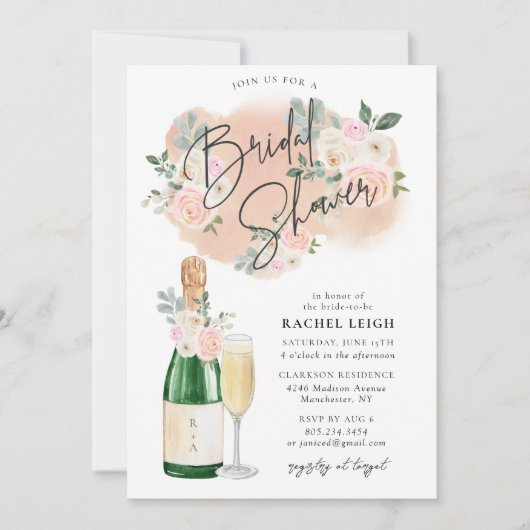 Dreamweaver Floral V2 Bridal Shower Kaart (Voorkant)
