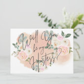 Dreamweaver Floral V2 Hostess Kaart (Staand voorkant)