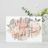 Dreamweaver Floral V2 Maid of Honor Kaart (Staand voorkant)