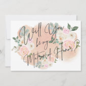 Dreamweaver Floral V2 Matron of Honor Kaart (Voorkant)