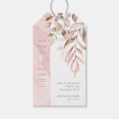 Dreamweaver Foliage Dank u V2 Blush Pink ID817 Cadeaulabel (Voorkant)