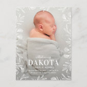Dreamweaver Foliage Modern Birth Announcement Brie Briefkaart (Voorkant)